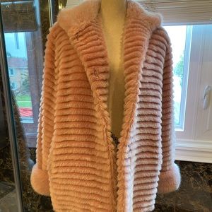 Faux Fur dusty pink coat